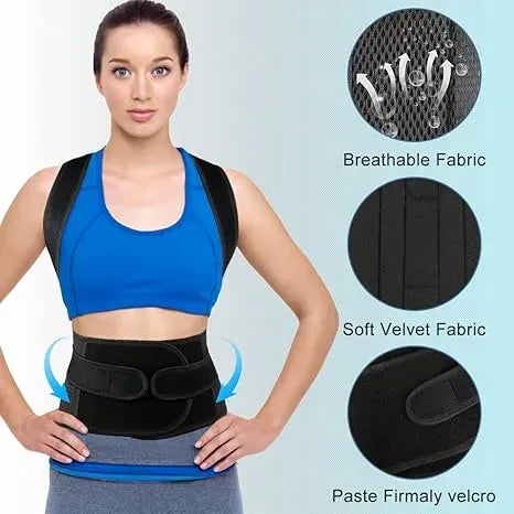 Posture Corrector Belt And Poster Correction Shoulder Support 😍🔥