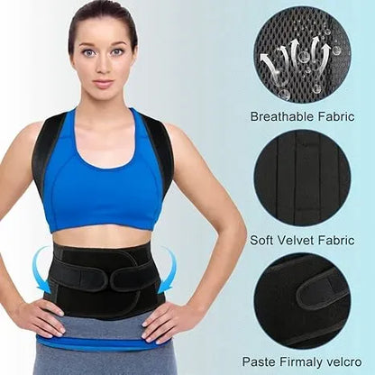 Posture Corrector Belt And Poster Correction Shoulder Support 😍🔥