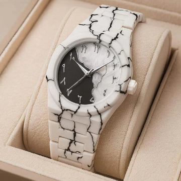 Arabic Aura Watch Marble Double Dial (IMPORTED)