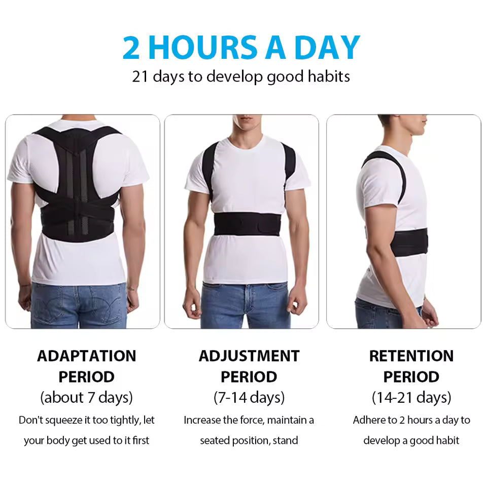 Posture Corrector Belt And Poster Correction Shoulder Support 😍🔥