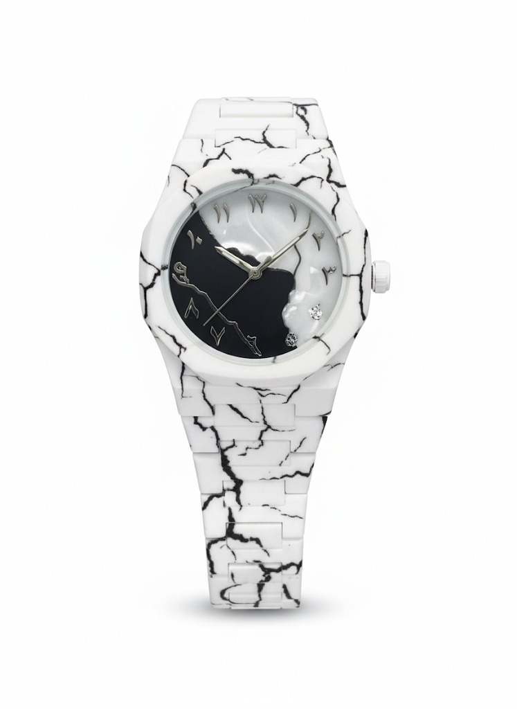 Arabic Aura Watch Marble Double Dial (IMPORTED)
